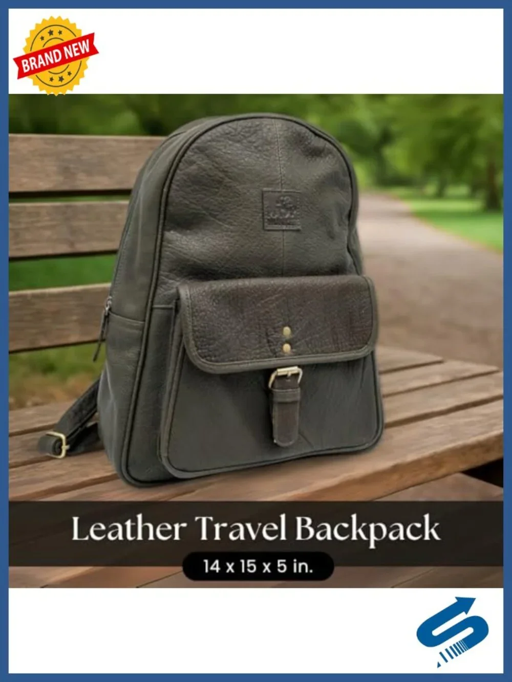 Large Canvas Travel Backpack with Faux Leather Accents - Tote Satchel